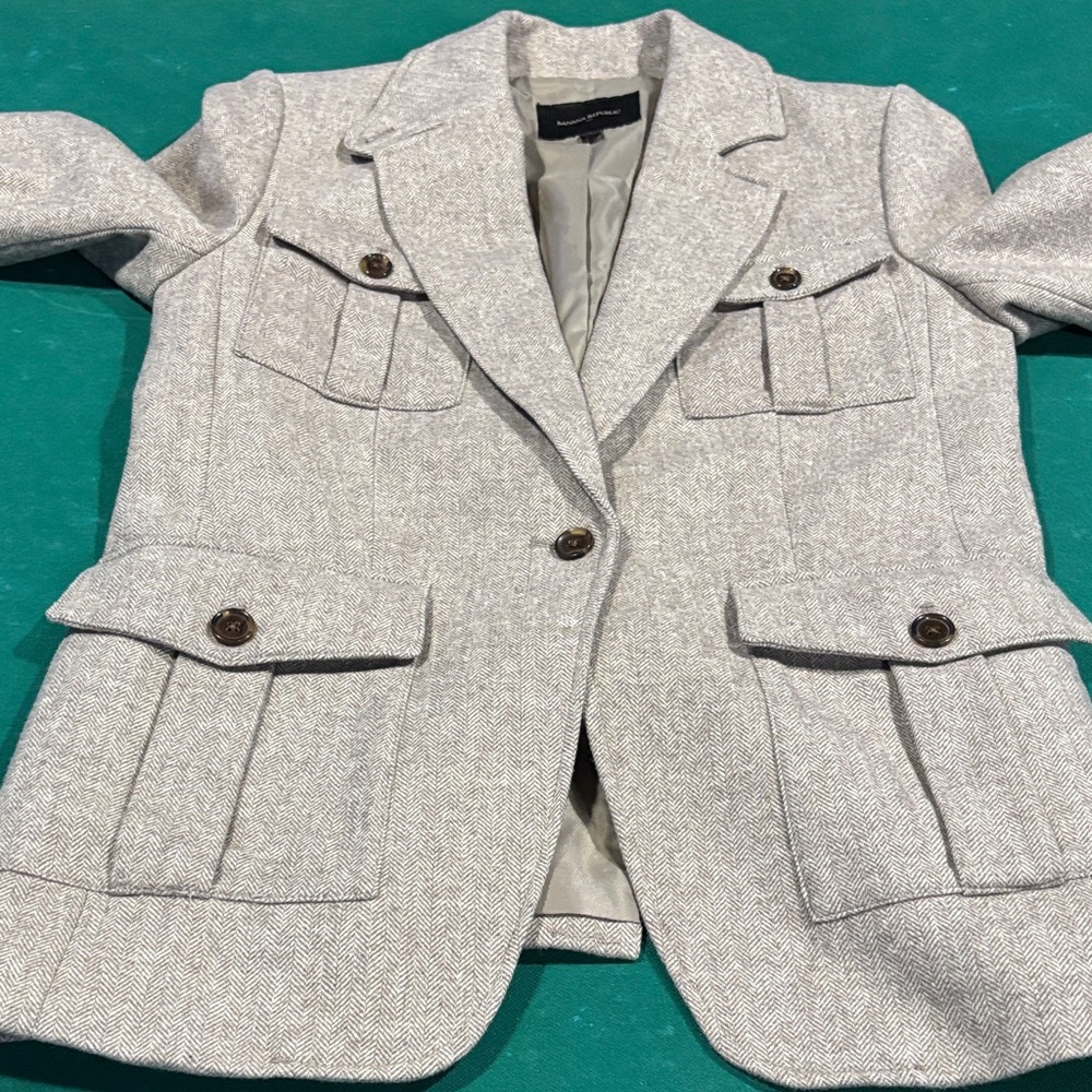 Banana Republic Light Gray Blazer